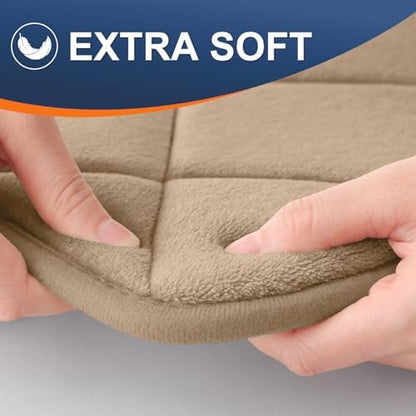 OLANLY Memory Foam Bath Mat 30x20, Ultra Soft and Absorbent Bathroom Rugs