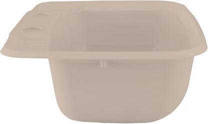 RecPro Rectangle RV Bathroom Sink | Single Bowl Lavatory Sink | Camper Sink | Plastic (Tan)