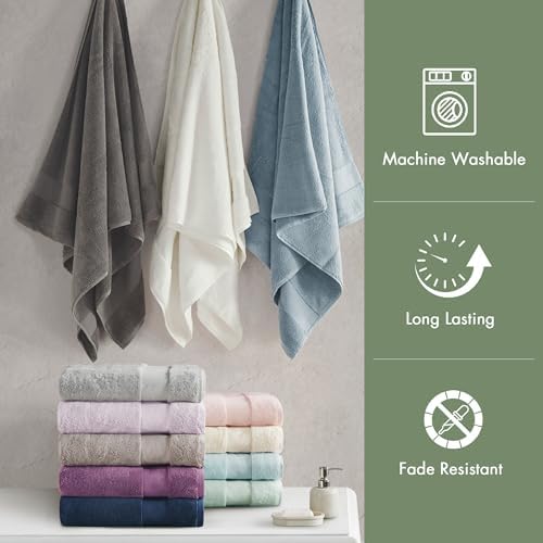 Madison Park 100% Turkish Cotton 600 GSM Bath Towel Set, 6 Piece, Green