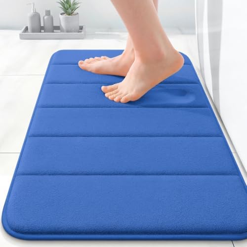 OLANLY Memory Foam Bath Mat 24x16, Super Soft and Absorbent Bathroom Rugs
