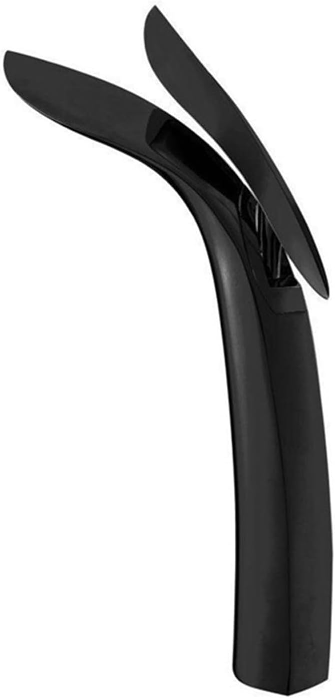 BiaoTeng Black Single-Handle Bathroom Sink Faucets Hot and Cold Brass Black Faucets for Bathroom Sink Single Hole