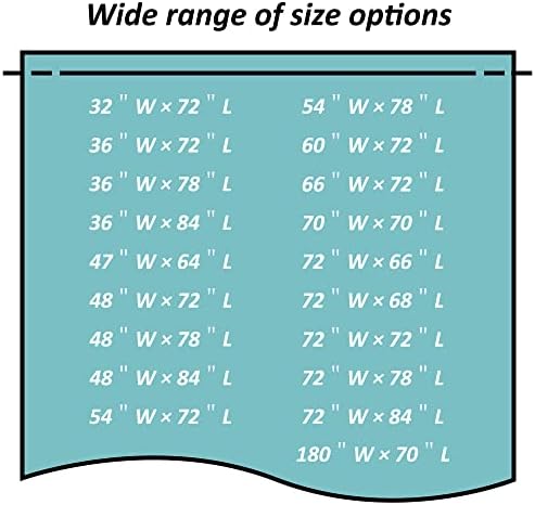 Mrs Awesome Small Stall Shower Curtain Liner 36 x 72 inch, PEVA 8G Thick & Heavy Duty, 3 Bottom Magnets, Waterproof, 36x72, Clear (Pack of 2)