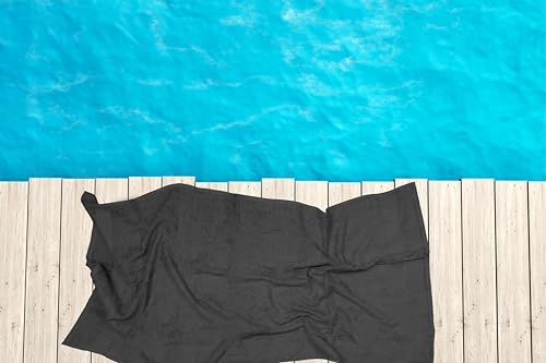 Bath Towels Pack of 6 – 24" x 50" – 100% Cotton Terry, Soft, Quick-Dry & Highly Absorbent – Charcoal Grey Towels for Bathroom, Spa, Gym, Hotel, Pool & Everyday Use