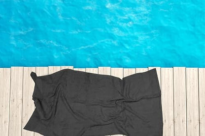 Bath Towels Pack of 6 – 24" x 50" – 100% Cotton Terry, Soft, Quick-Dry & Highly Absorbent – Charcoal Grey Towels for Bathroom, Spa, Gym, Hotel, Pool & Everyday Use