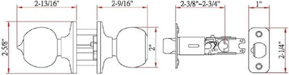 Design House 781880 Ball Keyed Entry Door Knob Satin Nickel