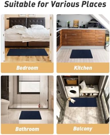 Upgraded Waffle Bath Mat Runner Absorbent Non Slip Bathroom Mat, 2' x 4'