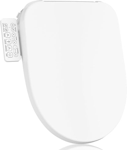 GAICOM Electric Bidet Toilet Seat Elongated, Heated Toilet Seat Air Dryer | Instant Warm Water, Side Control, Multiple Wash Modes, Self-Cleaning Nozzle, Quiet-Close Lid, Easy Installation