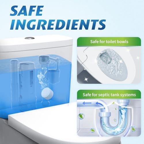 Ksend Toilet Bowl Cleaner Tablets 40 Pack, Auto Bleach, Powerful Cleaning
