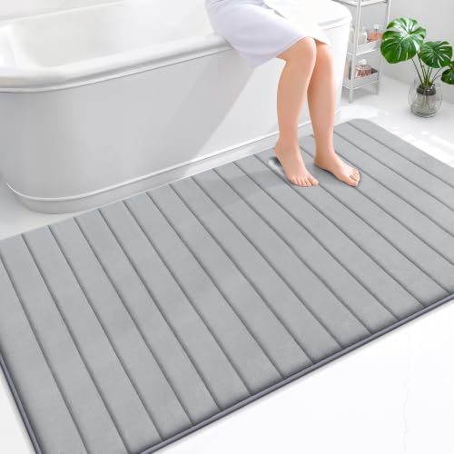 OLANLY Memory Foam Large Bath Mat 70x46, Super Soft Absorbent Bathroom Rugs