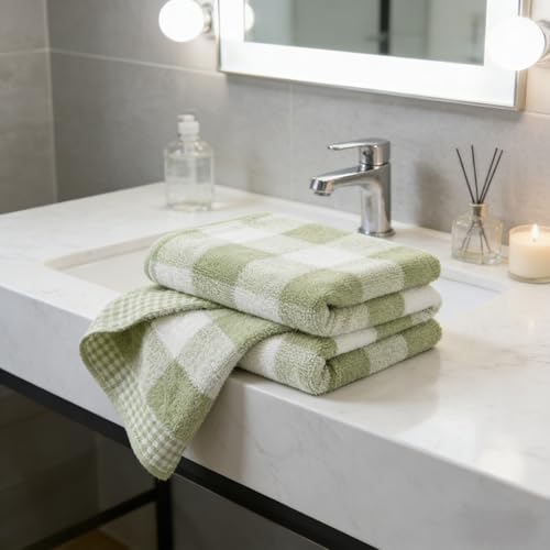 2-Pack Microfiber Bath Towels (27x54 Inches) - Ultra Soft & Quick Dry, 3X Absorbency, Lightweight for Gym, Yoga, Travel & Spa - Perfect for Home, Fitness & Post-Workout
