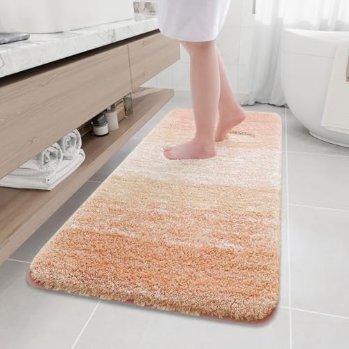 Arotive Microfiber Bathroom Rugs, Shaggy Soft Absorbent Bath Rug, 59x24