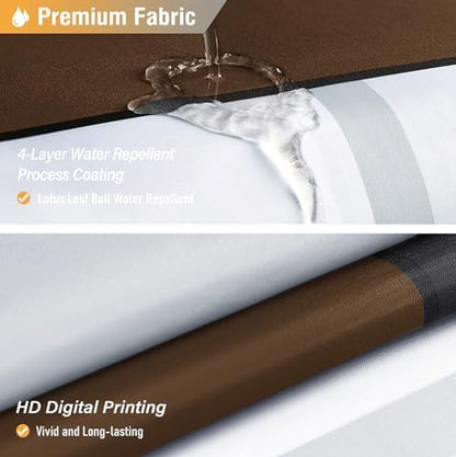 BTTN Brown Modern Geometric Waterproof Fabric Shower Curtain Set, 72 x 72