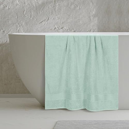 Belizzi Home Cotton 2 Pack Oversized Bath Sheet 35x70, Large Bath Sheet, Ultra Soft, Absorbent, Compact, Eco-Friendly, Recyclable, Quick Drying and Lightweight Towel - SEA Green