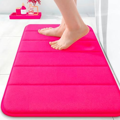 OLANLY Memory Foam Bath Mat 24x16, Super Soft and Absorbent Bathroom Rugs