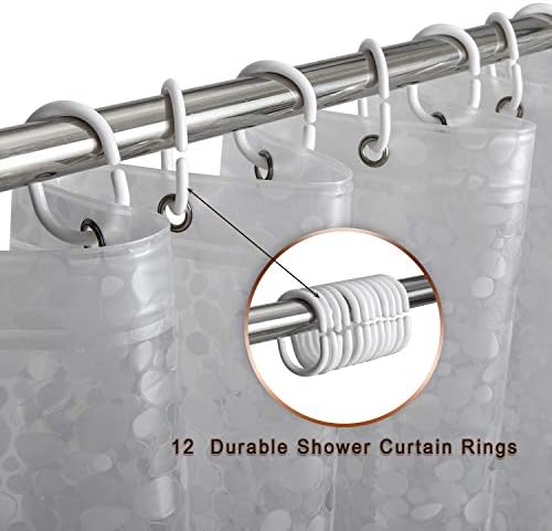 Bostofy Extra Long Shower Curtain Liner, Heavyweight Liner with Magnets and Rust-Proof Metal Grommets, Waterproof Shower Liner for Bathroom, 72' W x 78' H