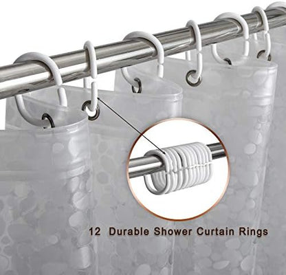 Bostofy Extra Long Shower Curtain Liner, Heavyweight Liner with Magnets and Rust-Proof Metal Grommets, Waterproof Shower Liner for Bathroom, 72' W x 78' H