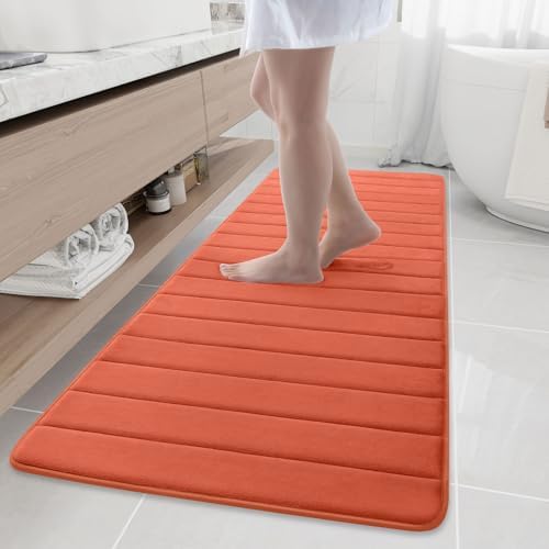 Buganda Memory Foam Bath Mat 70 x 24, Ultra Soft Absorbent Bathroom Rugs
