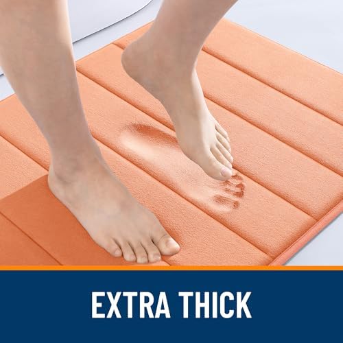 OLANLY Memory Foam Bath Mat 35x16, Super Soft and Absorbent Bathroom Rugs