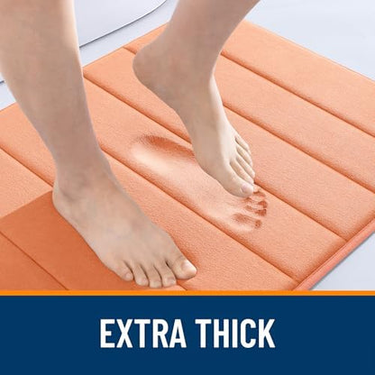 OLANLY Memory Foam Large Bath Mat 59x34, Super Soft Absorbent Bathroom Rugs