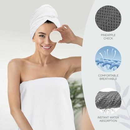 MaopaoBeauty Pink Towels 4 Piece Pink Towel Set, 35x70 in Extra Large Bath Towel Hand Towels Hair Towels Washcloths - Highly Absorbent Quick Dry, Soft Towel Set for Bathroom, Pack of 4
