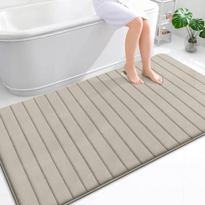 OLANLY Memory Foam Large Bath Mat 70x46, Super Soft Absorbent Bathroom Rugs