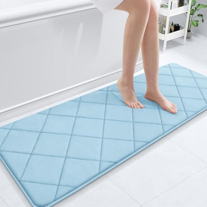 OLANLY Memory Foam Bath Mat 59x20, Ultra Soft and Absorbent Bathroom Rugs
