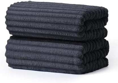 ecolook Microfiber Bath Towel Set of 2, 31 x 63 in, Soft and Highly Absorbent, Lightweight Shower Towels for Bathroom, Gym, Hotel and Spa,Dark Gray