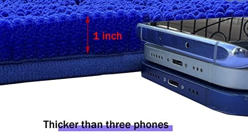 Bathroom Rugs Set 2 Piece Bath Mats Non Slip for Bathrooms, Thick Soft Chenille Rug Set, Bathtub Mats, Ultra Absorbent Bath Carpet, Shaggy Floor Mat, Royal Blue, 20"x32" & 16"x24"