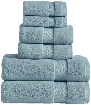 Modern Threads Luxury 6-Piece Quick-Dry Towel Set – Plush & Ultra-Absorbent for Spa-Like Experience, Sea
