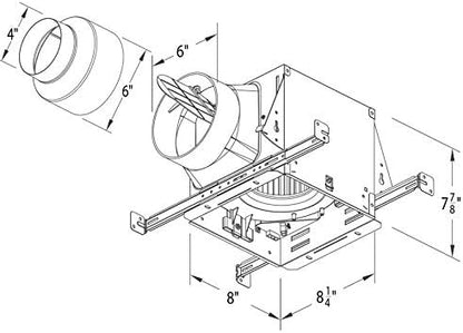 Delta BreezElite 80/110 CFM, Exhaust Bath Fan, LED Light, Off White