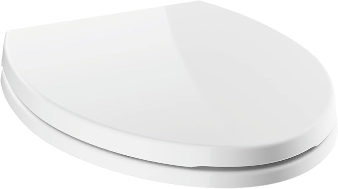 Delta Faucet 810903-WH Morgan Elongated Standard Close Toilet Seat with Non-slip Seat Bumpers, White