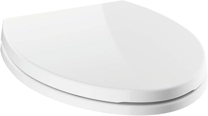 Delta Faucet 810903-WH Morgan Elongated Standard Close Toilet Seat with Non-slip Seat Bumpers, White