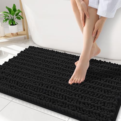 Smiry Bathroom Rugs 32X20, Extra Soft Rubber Backing Chenille Bath Mats