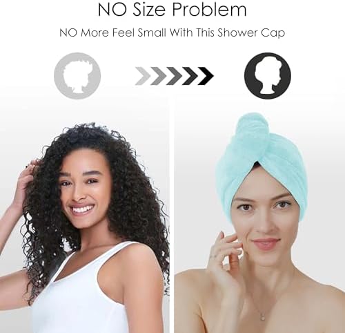 TENSTARS Hair Towel Wrap for All Hair Types, 5 Pack Microfiber Turban