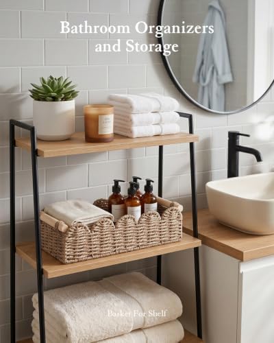 Toilet Paper Storage Basket for Toilet Tank, Bathroom Organizer