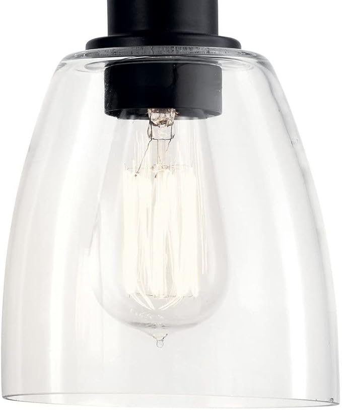 Kichler, Meller 15.25 Inch 2 Light Vanity Light with Clear Glass in Brushed Nickel, 55101NI