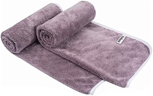 KinHwa Hand Towels for Bathroom, Microfiber Face Towels, 16x30 Inch, 2 Pack