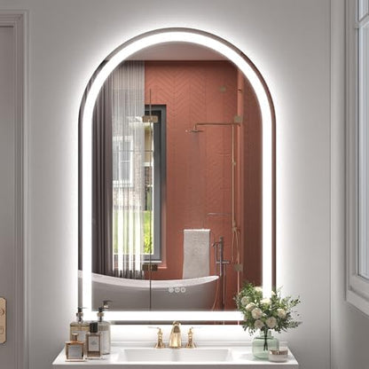 32x48 Inch Arched LED Mirror for Bathroom