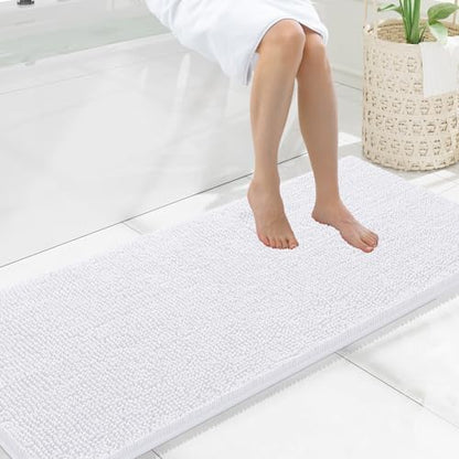 Smiry Bathroom Rugs 59X20, Luxury Chenille Extra Soft Absorbent Bath Mat