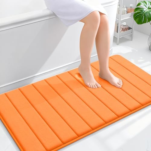 OLANLY Memory Foam Long Bathroom Rugs Runner 44x24, Super Soft Absorbent
