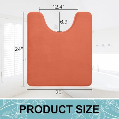 Smiry Memory Foam Toilet Rugs 24x20, Extra Soft Absorbent Bathroom Rugs
