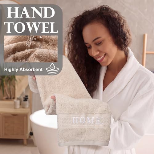 Hahafelt Decorative Bathroom Towel Set, Earth Tones