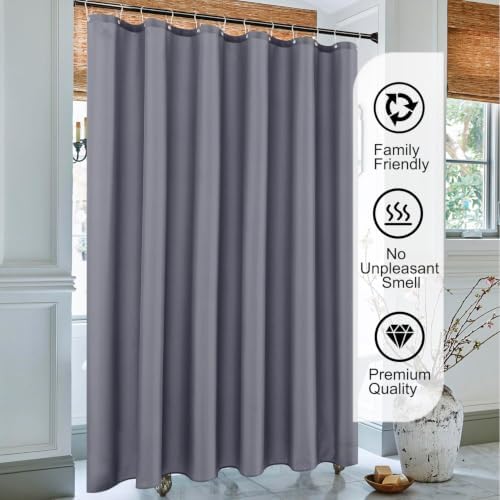 LLSCL Fabric Shower Curtain Liner with Magnets, Waterproof Hotel Quality, 72 x 72 Machine Washable