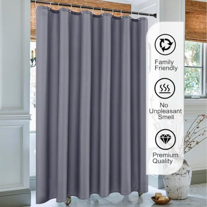 LLSCL Fabric Shower Curtain Liner with Magnets, Waterproof Hotel Quality, 72 x 72 Machine Washable