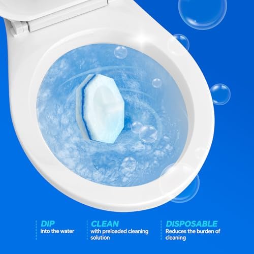 80 Count Upgrade 3-Layer Toilet Bowl Refills Fits for Clorox Toilet Brush