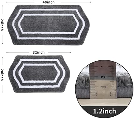 COSY HOMEER Non-Slip Bath Mats Extra Thick Absorbent Plush Washable