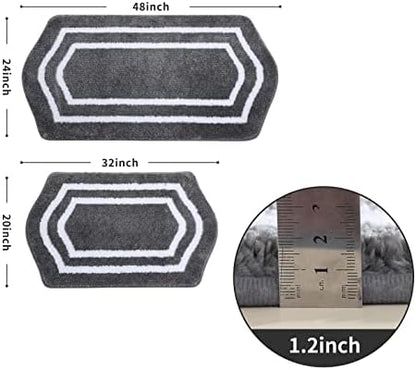 COSY HOMEER Non-Slip Bath Mats Extra Thick Absorbent Plush Washable
