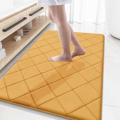 OLANLY Memory Foam Bath Mat 59x34, Ultra Soft and Absorbent Bathroom Rugs