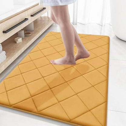 OLANLY Memory Foam Bath Mat 59x34, Ultra Soft and Absorbent Bathroom Rugs