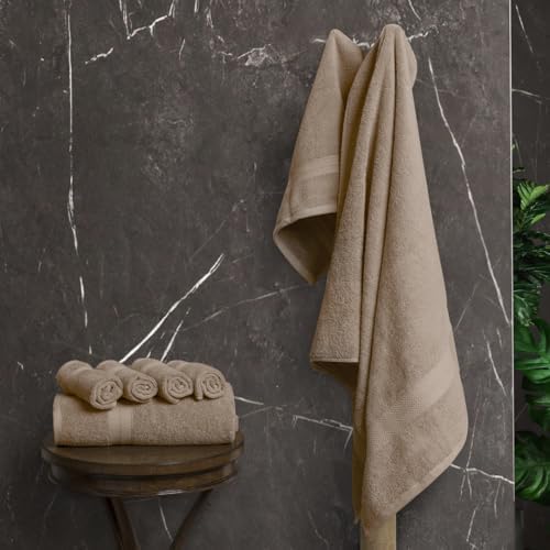 Avalon Towels Beige Bath Towels, Beige Towel Set, 8pc